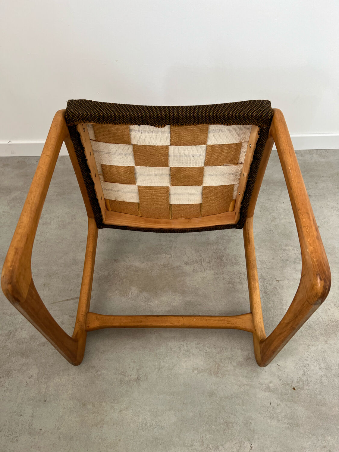 Set of 6 wooden chairs sled baumann vintage / year 60