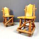 Vintage brutalist dining chairs, set of 4 - 1960s