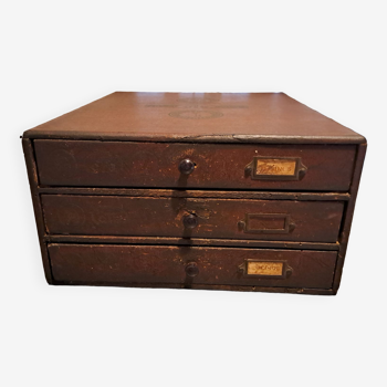 Thiriez Cartier Bresson 1900 France locker box with 3 drawers for sewing haberdashery creative hobbies