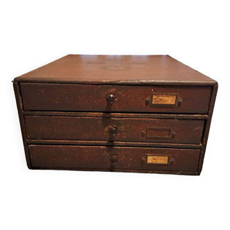 Thiriez Cartier Bresson 1900 France locker box with 3 drawers for sewing haberdashery creative hobbies