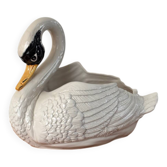 Ceramic swan planter