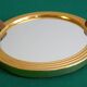 Plateau miroir rond art déco