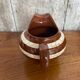 Old milk jug sarreguemines model mary ceramic brown & white