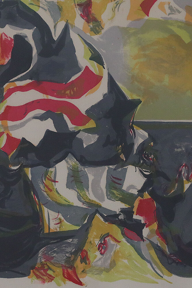 Bata Mihailović, Horizon, colour lithograph, 1976, framed