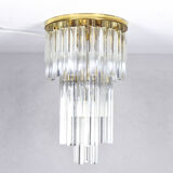 Venini Murano glass waterfall ceiling light Triedri