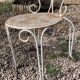 Salon de jardin blanc en fer forgé 2 chaises de jardin +  1 table