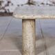 Travertine coffee table in the style of Angelo Mangiarotti, 1970.