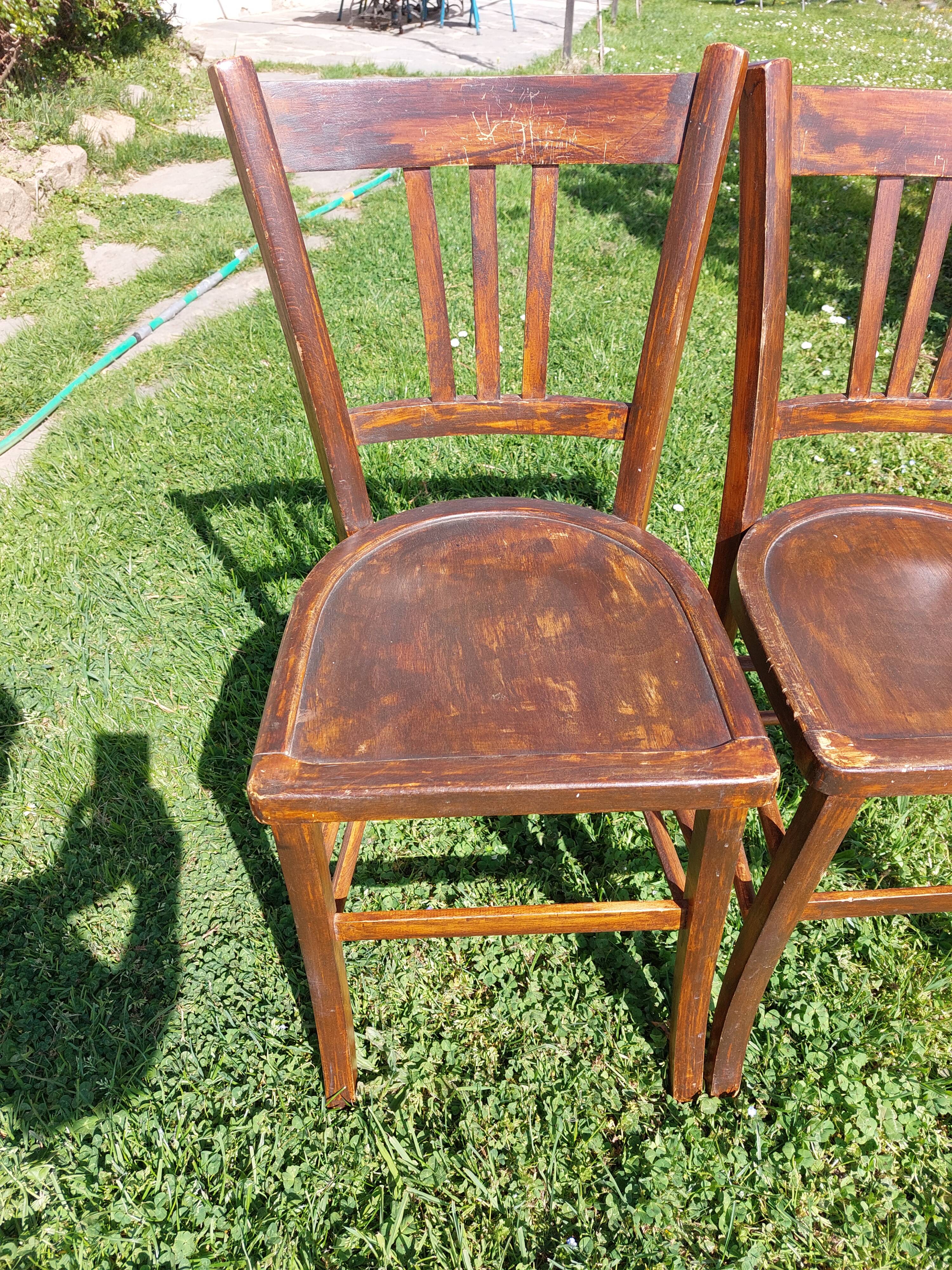 dark wooden bistro chairs