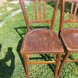 dark wooden bistro chairs