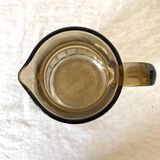 Smoked glass pitcher from the 70s