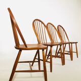 Scandinavian teak dining set with table and 4 chairs, 1960's