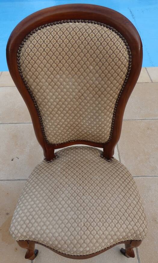 Louis Philippe period coffee chair in quality wood, excellent condition