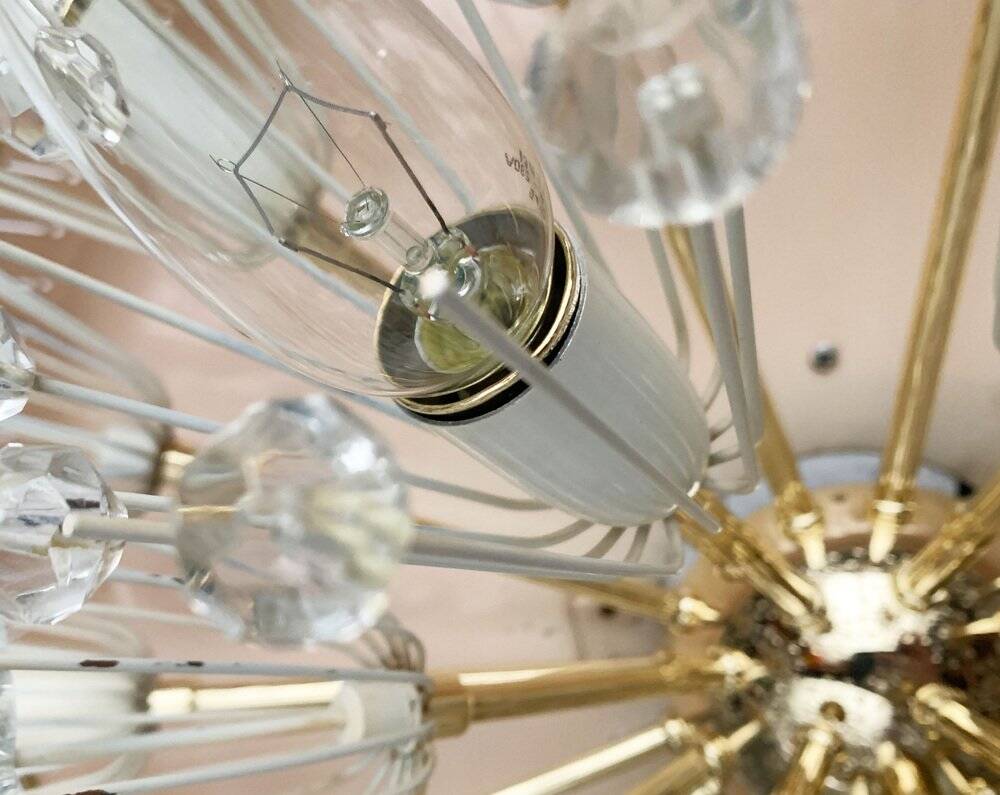 Austrian Flower Ceiling Lamp by Emil Stejnar for Rupert Nikoll, Vienna, Austria, 1950s