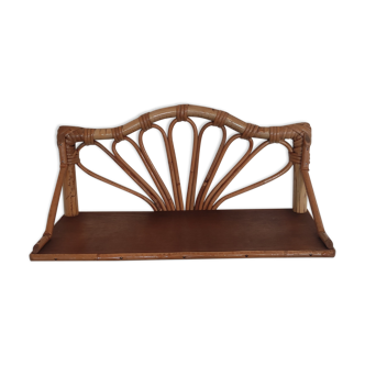 Rattan wall shelf