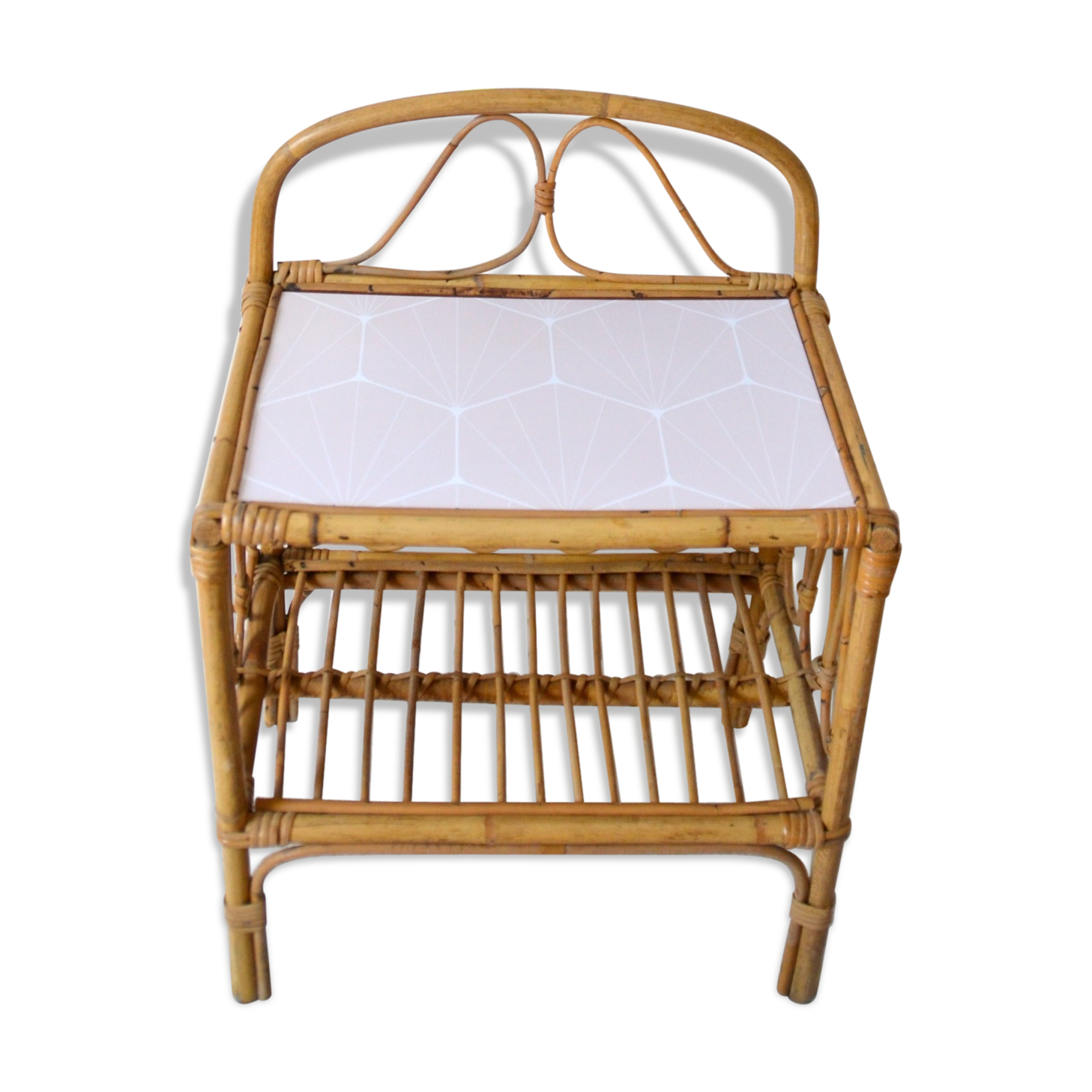 Table de chevet en rotin