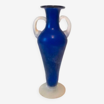 Blue Glass Paste Vase