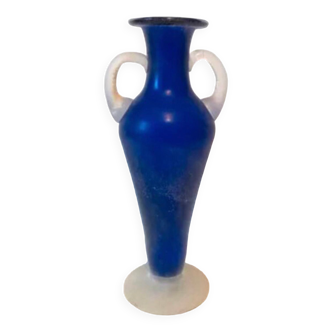 Vase Bleu Pâte de Verre