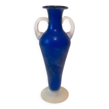 Blue Glass Paste Vase