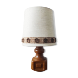 Vintage 70s oak living room lamp