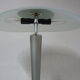 Glass and metal mushroom lamp