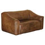 Reclining canapé De Sede DS47 in restored buffalo neck leather