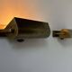 Pair of vintage modernist wall lights, adjustable in brass, France 1940