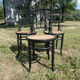 Lot de 3 chaises bistrot Fischel noires