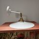 Vintage white opaline wall light