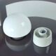 Mid Century Ceiling Or Wall Lamp In Ceramic & White Opaline Glass, Czechosl