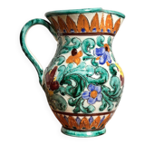 Vase jug with handle – floral decoration, signed Cerart Monaco ⎥1960s