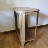 Solid walnut art deco pedestal table