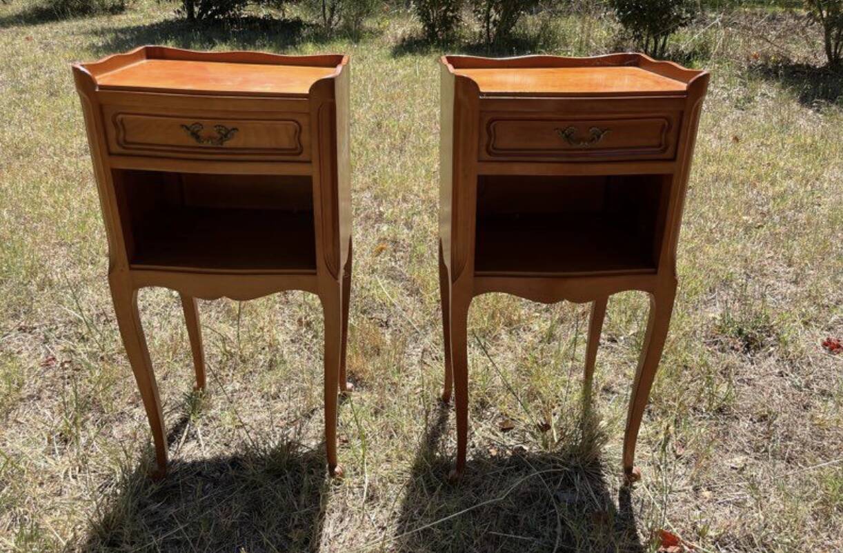 Wooden bedside tables