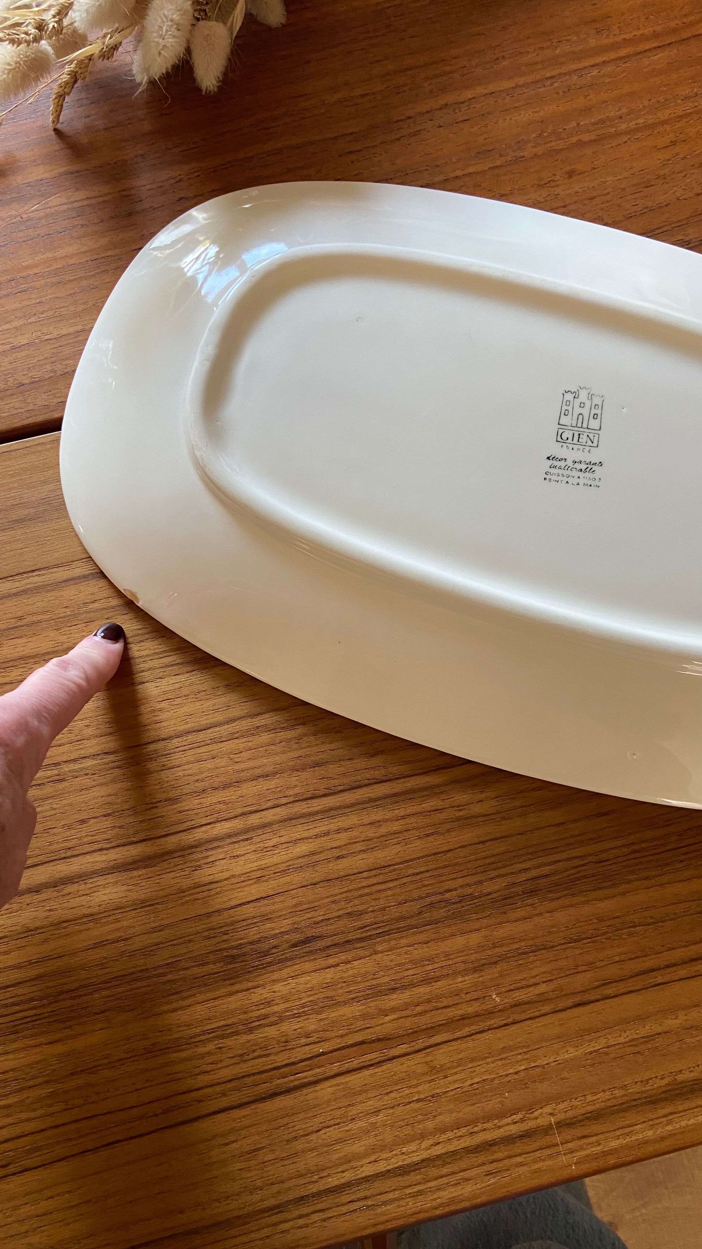 Serving dish stamped vintage gien