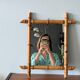 Miroir vintage bambou