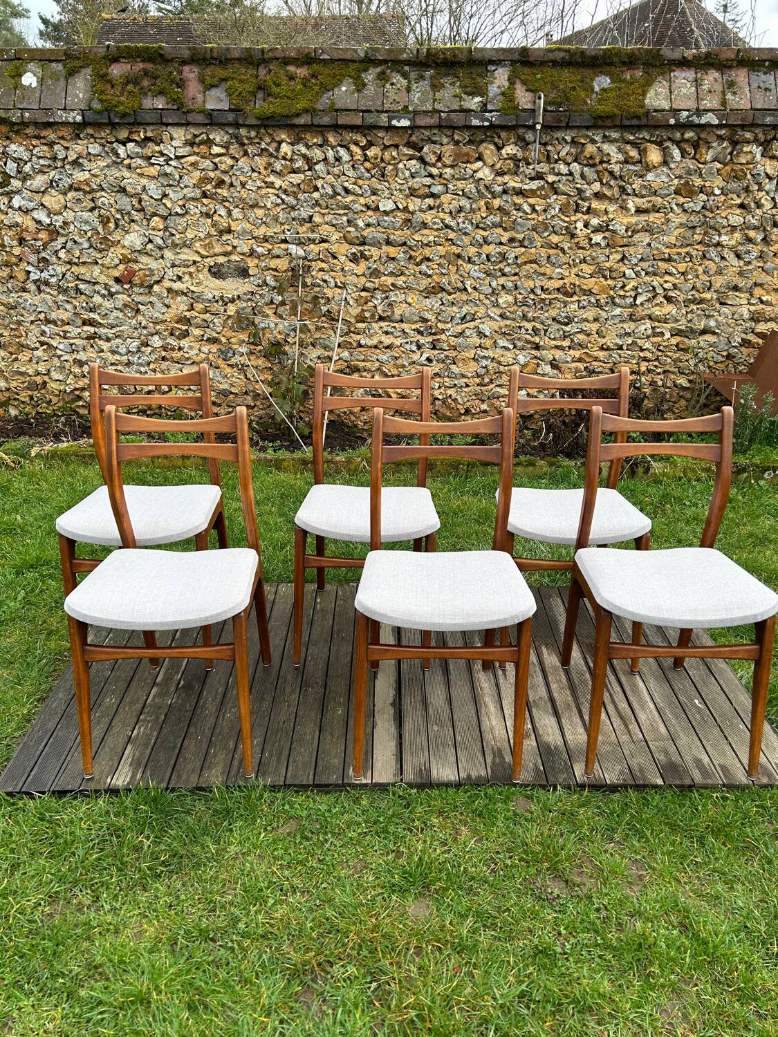 6 chaises scandinaves vintage 1960-70