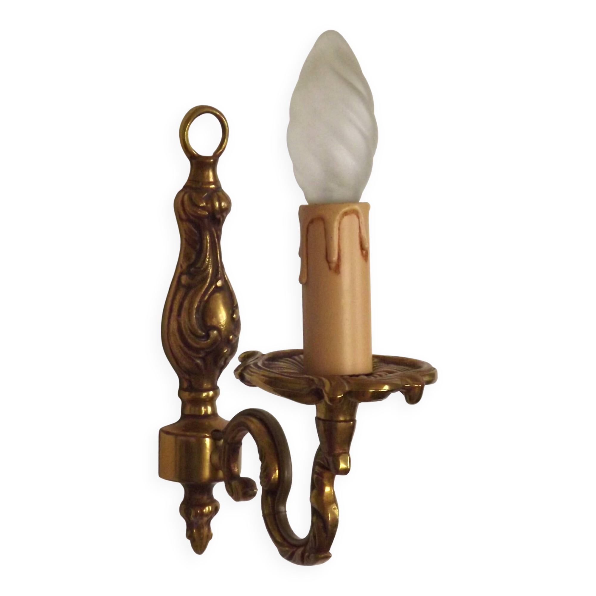 French Bronze Single Wall Sconce  Mid Century Single Light Fixture 5412