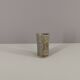 Signed vase in enamelled sandstone with stylized face