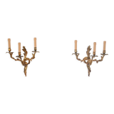 Pair of wall lamps, France, around 1900.