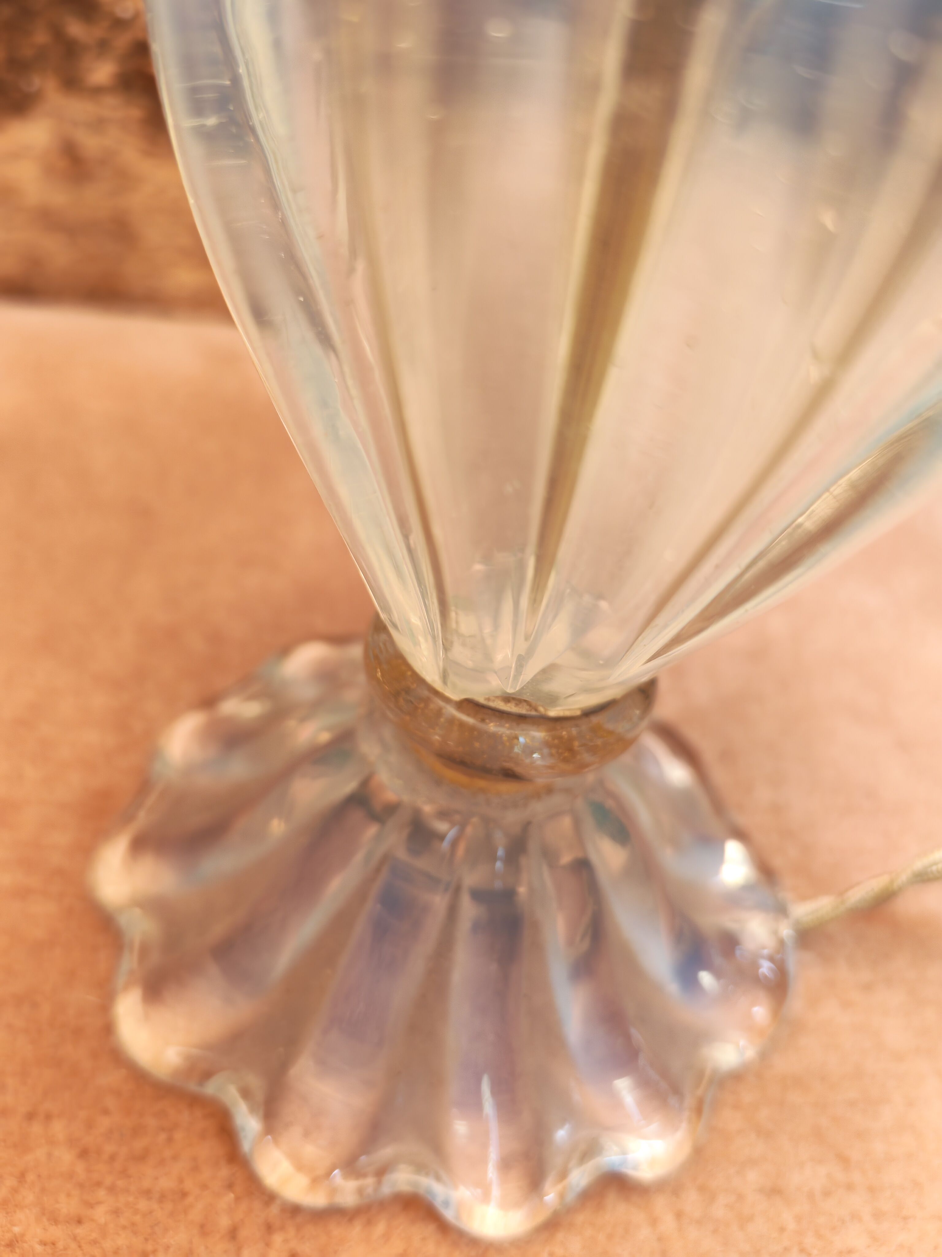 Murano glass table lamp attributed to Barrovier & Toso