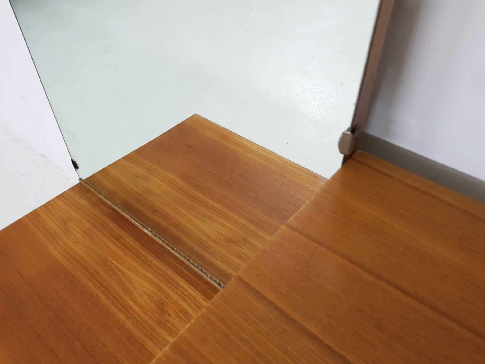 Mid-century teak hall way cabinet with mirror, The Netherlands 1950's
