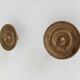 Pair of antique Empire furniture knobs in bronze from the 19th century.