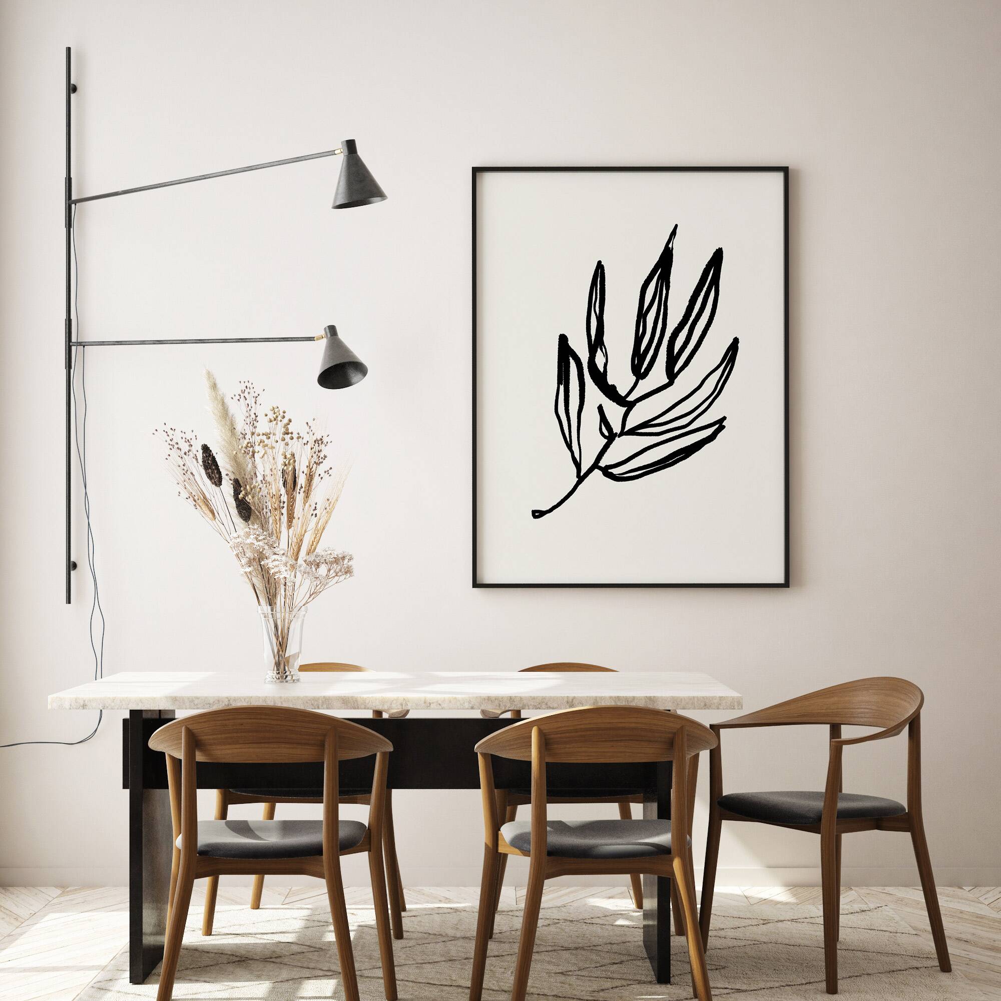 Botanical illustration giclee print, 50x70