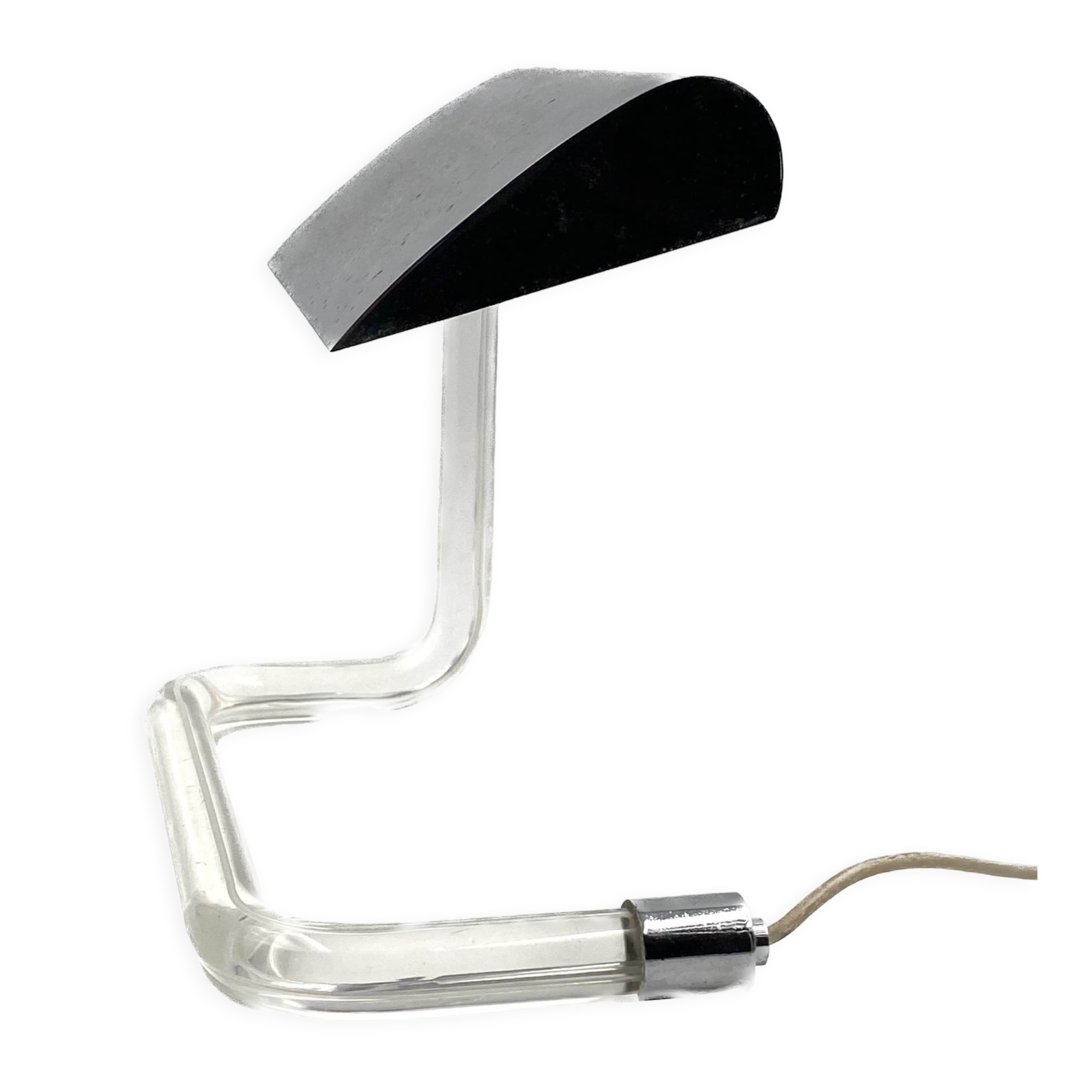Peter hamburger, crylicord modernist crylicord desk lamp, knoll international, 1960s