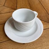 Set of 11 espresso coffee cups with saucers
