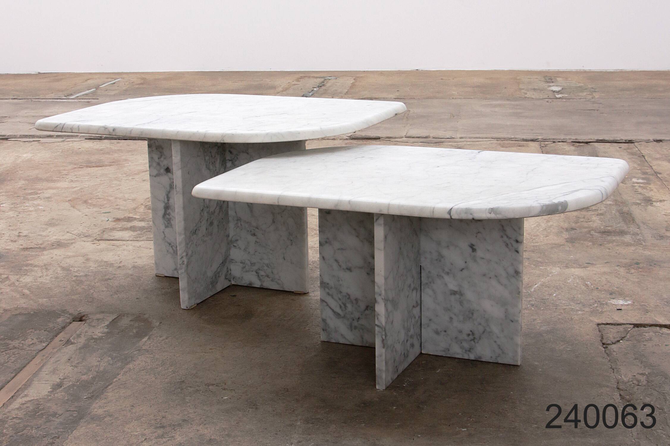 Set of Two Marble Tables - Italian Design, 1980s