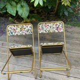 2 vintage Lafuma Chantazur folding chairs