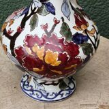 Gien earthenware jug, Peonies model