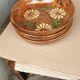 3 Glazed terracotta soup plates