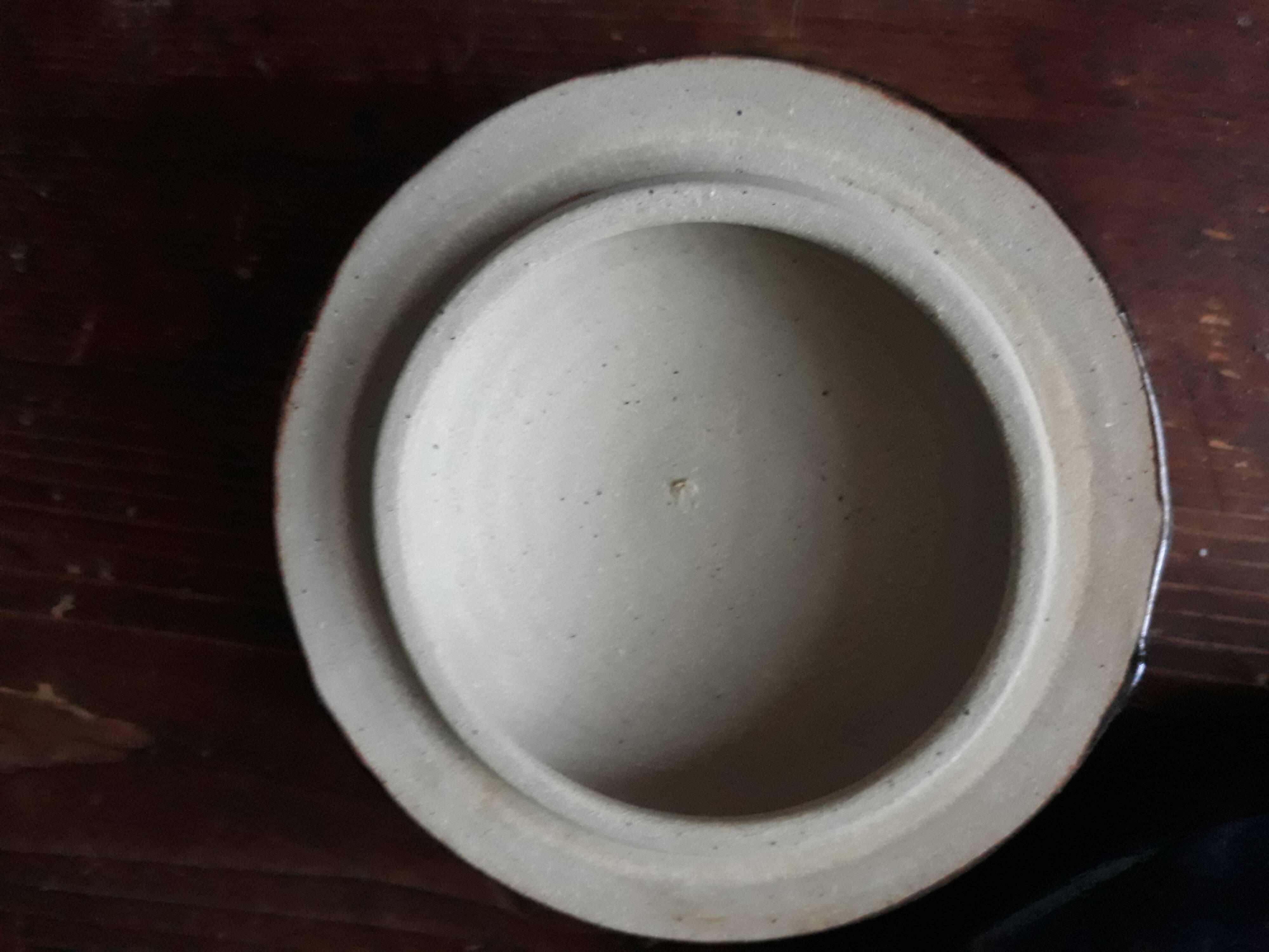 Large teapot in blue glazed Earth