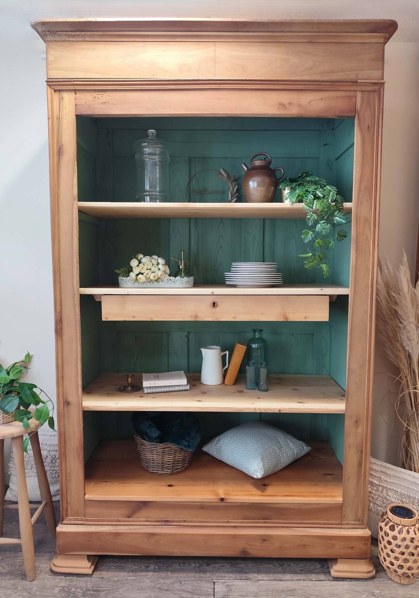 Library in solid cherry wood